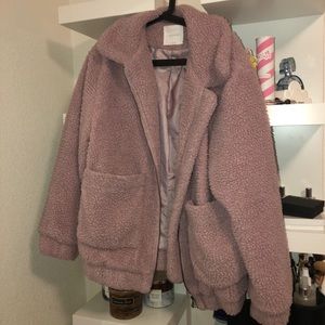 MAUVE/PURPLE TEDDY COAT